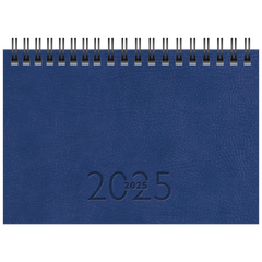 Taschenkalender Mod. TM 17/contacter '25 | A6 quer, Kunstleder, blau