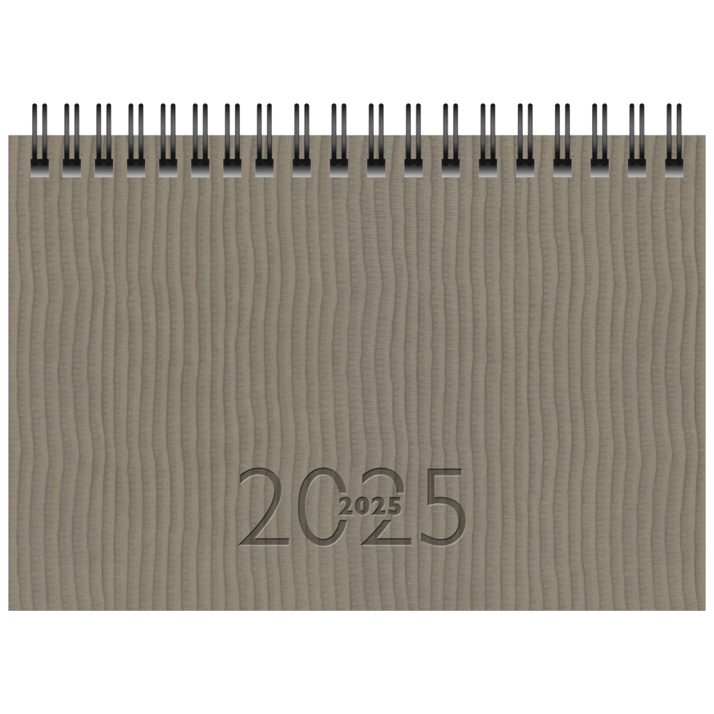 Taschenkalender Mod. TM 17/contacter '25 | A6 quer, Kunstleder, grau