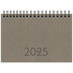 Taschenkalender Mod. TM 17/contacter '25 | A6 quer, Kunstleder, grau