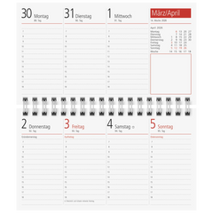 Taschenkalender Mod. TM 17/contacter 2026 | A6 quer, Kunstleder, grau
