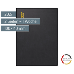 Taschenkalender Mod. perfect/Technik I 2027 | A6, Kunststoff, schwarz