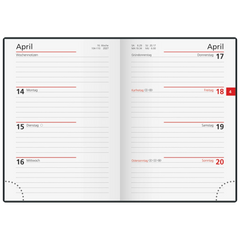 Taschenkalender Mod. perfect/Technik I 2027 | A6, Leder, schwarz