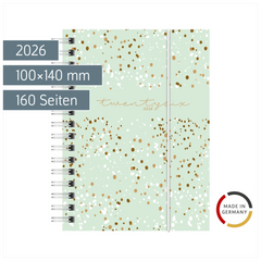 Taschenkalender Mod. perfect/Technik I 2026 „Confetti“ | A6, Kunststoff