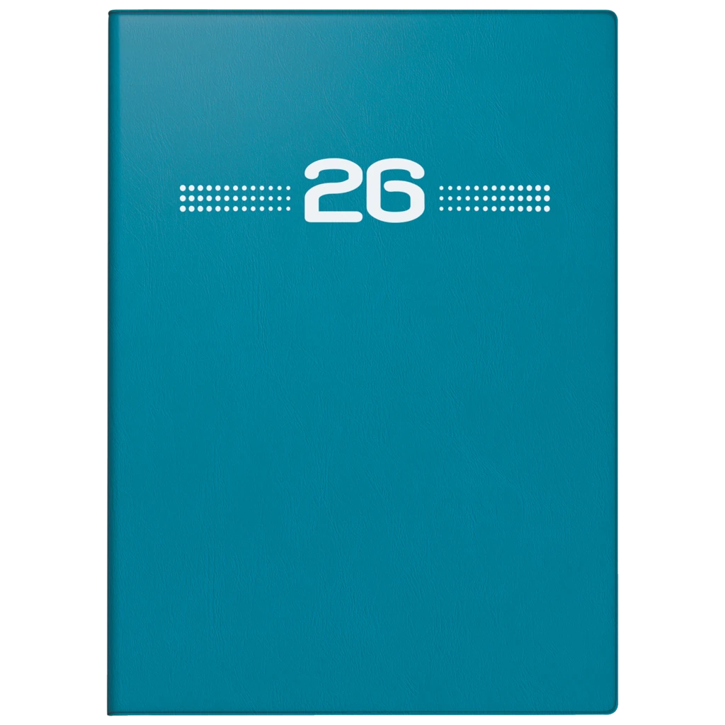 Taschenkalender Mod. perfect/Technik I 2026 | A6, Kunststoff, petrol