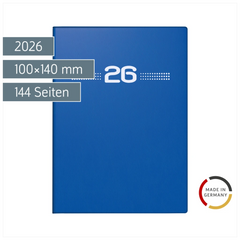 Taschenkalender Mod. perfect/Technik I 2026 | A6, Kunststoff, blau