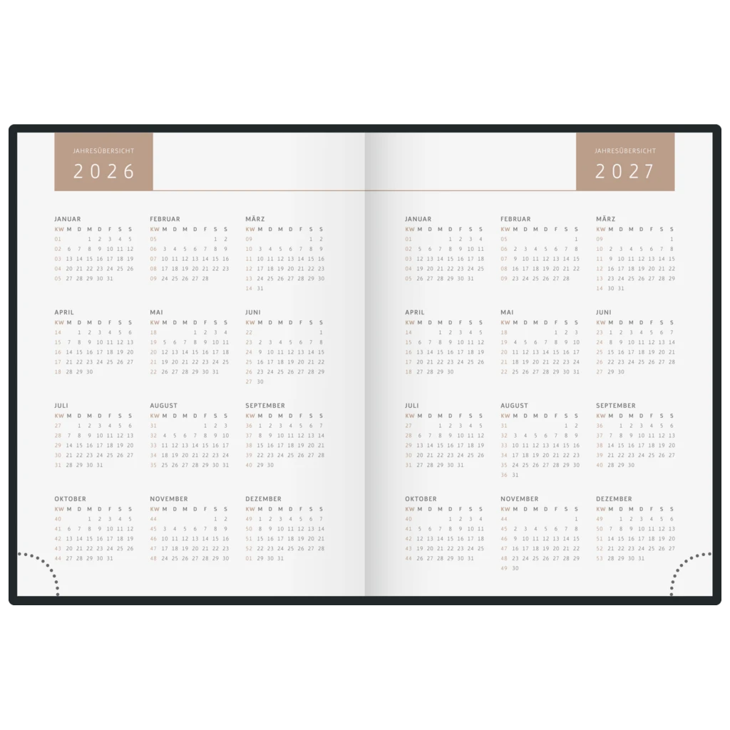 Taschenkalender Premium Young Line Mini 2026 „Wild Flowers“ | A6, Textil