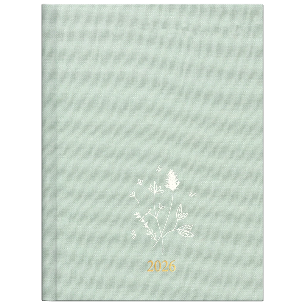 Taschenkalender Premium Young Line Mini 2026 „Wild Flowers“ | A6, Textil