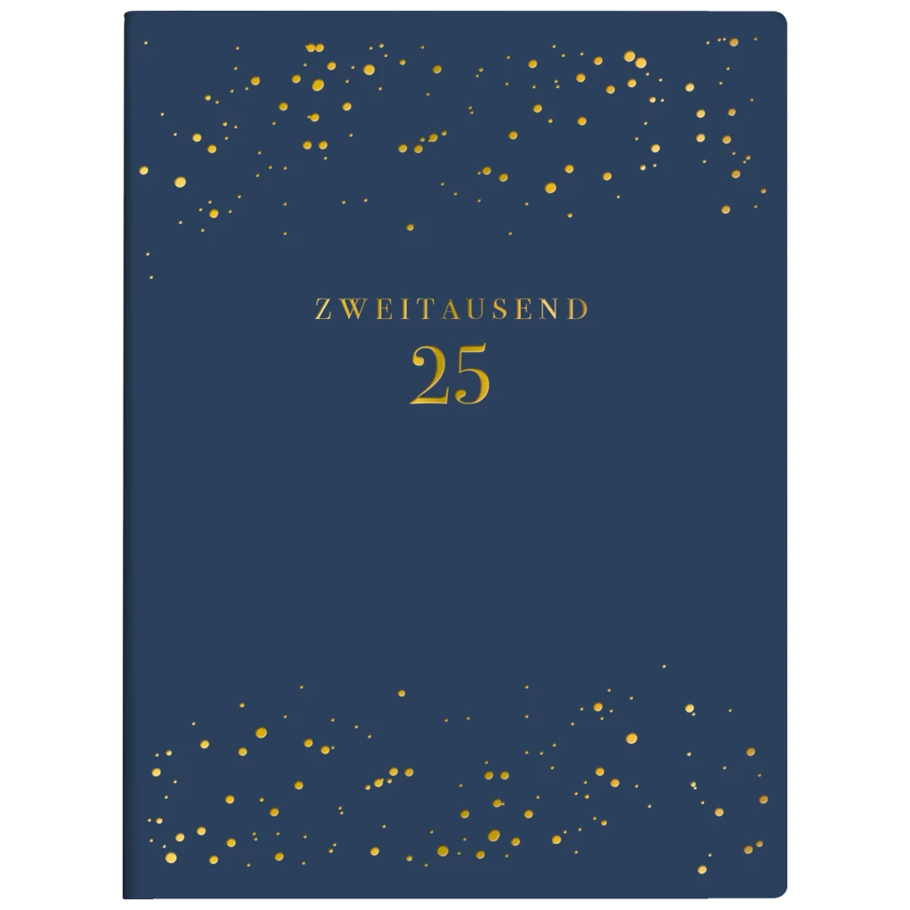 Taschenkalender Young Line Mini '25 „Starry Night“ | A6, Kunstleder