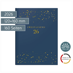 Taschenkalender Premium Young Line Mini 2026 „Starry Night“ | A6, Kunstleder
