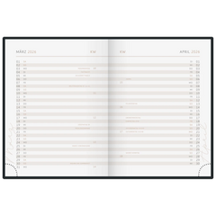 Taschenkalender Premium Young Line Mini 2026 „Starry Night“ | A6, Kunstleder