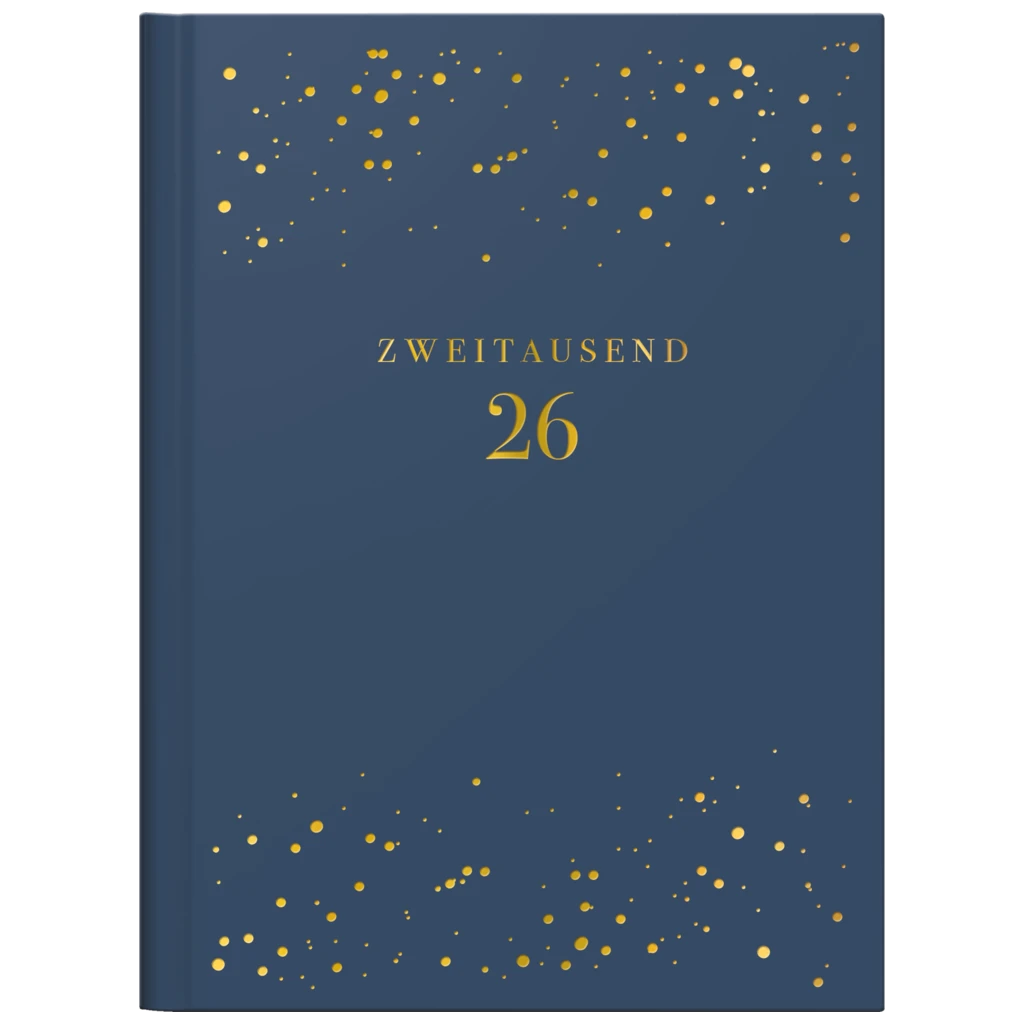 Taschenkalender Premium Young Line Mini 2026 „Starry Night“ | A6, Kunstleder