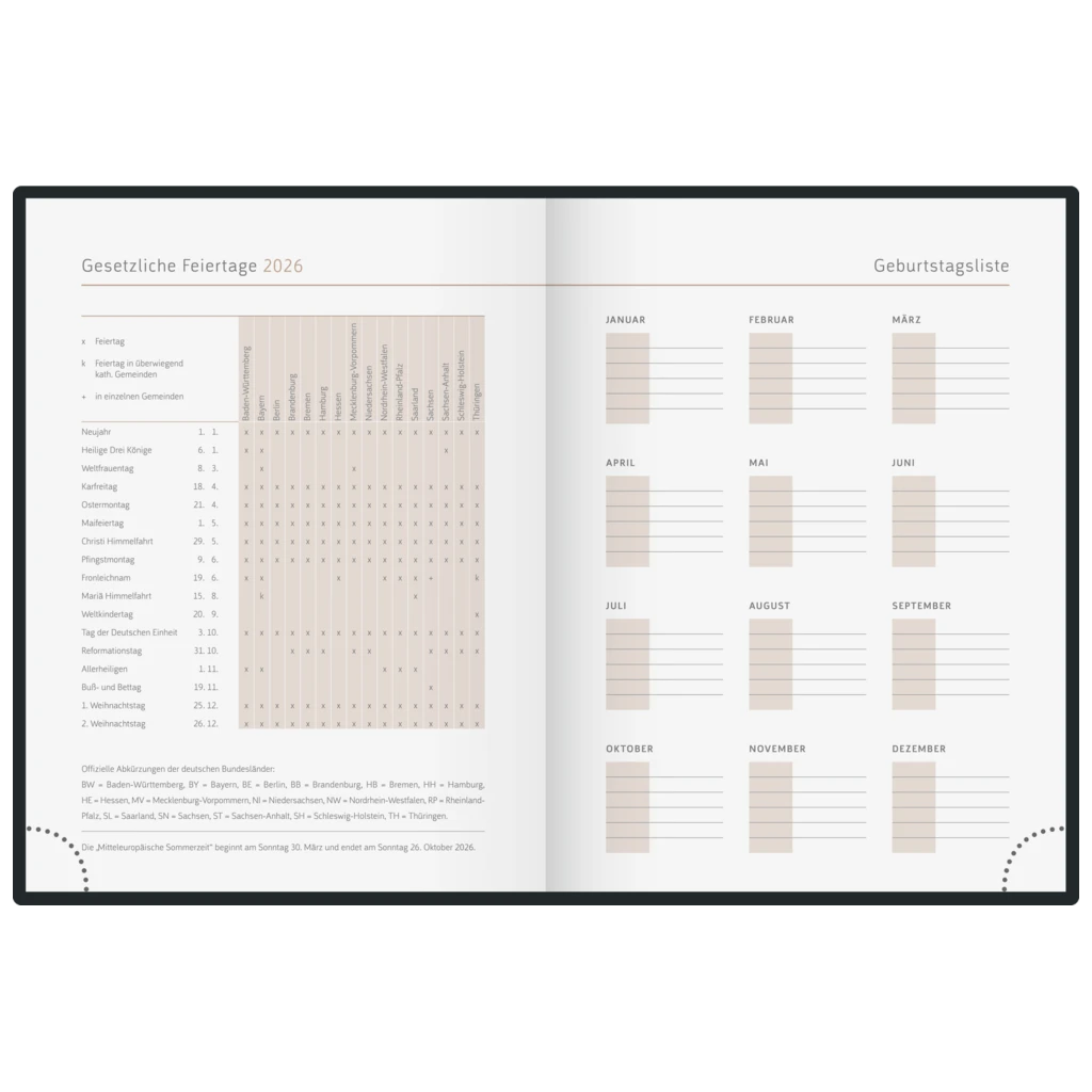 Taschenkalender Premium Young Line Mini 2026 „Universe“ | A6, Papier