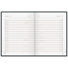 Taschenkalender Premium Young Line Mini 2027 „Moon“ | A6, Papier