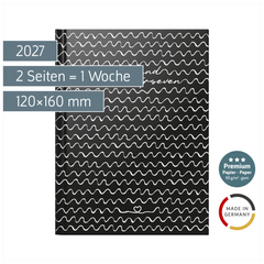 Taschenkalender Premium Young Line Mini 2027 „Waves“ | A6, Papier