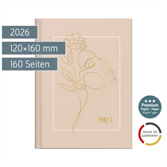 Taschenkalender Premium Young Line Mini 2026 „One Line“ | A6, Papier