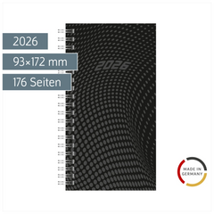 Taschenkalender Mod. Timing 2 2026 | A6, Kunststoff, schwarz