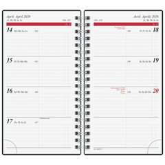 Taschenkalender Mod. Timing 2 2026 | A6, Kunststoff, schwarz