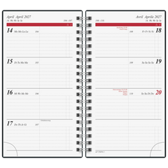 Taschenkalender Mod. Timing 2 2027 | A6, Kunststoff, schwarz