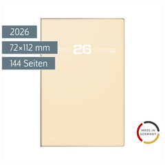 Taschenkalender Mod. partner/Industrie I 2026 | A7, Kunststoff, sand