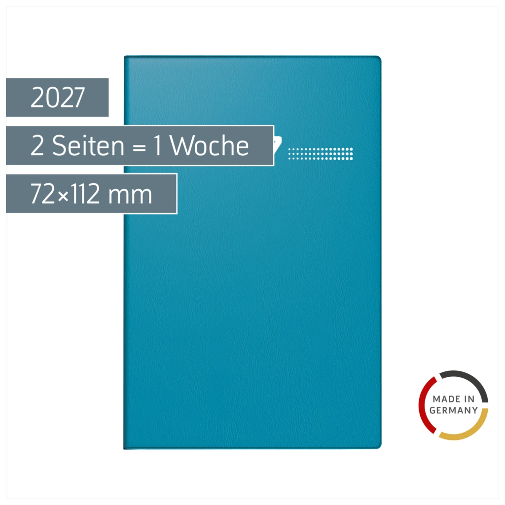 Taschenkalender Mod. partner/Industrie I 2027 | A7, Kunststoff, petrol