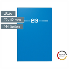 Taschenkalender Mod. partner/Industrie I 2026 | A7, Kunststoff, blau