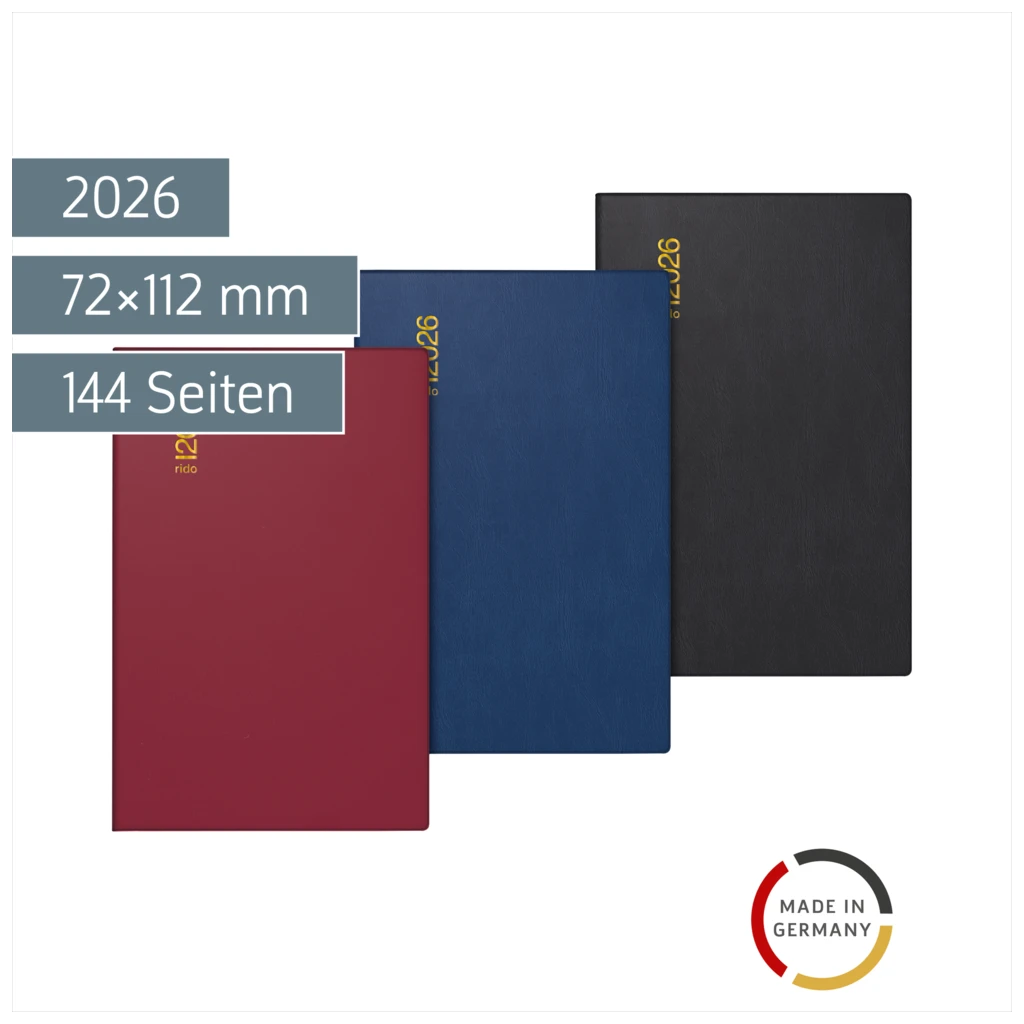 Taschenkalender Mod. partner/Industrie I 2026 | A7, Kunststoff, sortiert