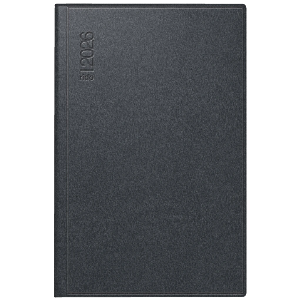 Taschenkalender Mod. partner/Industrie I 2026 | A7, Leder, schwarz