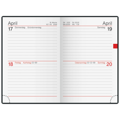 Taschenkalender Mod. Industrie II 2026 | A7, Kunststoff, bordeaux