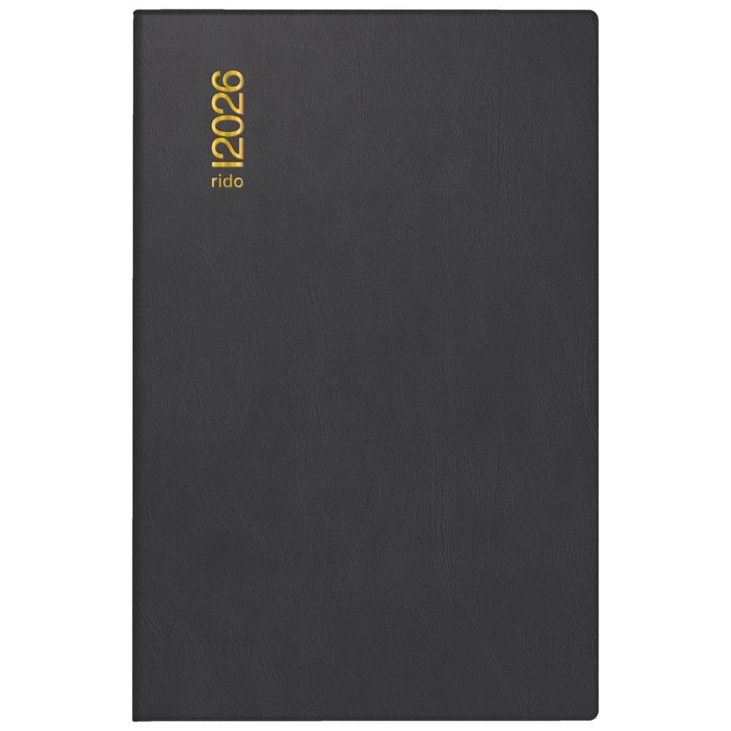 Taschenkalender Mod. Industrie II 2026 | A7, Kunststoff, schwarz