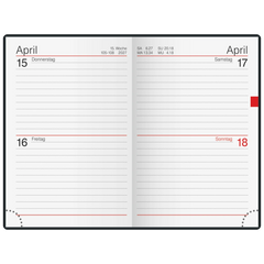 Taschenkalender Mod. Industrie II 2027 | A7, Kunststoff, schwarz
