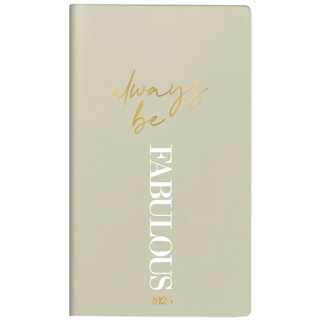 Taschenkalender Mod. Taschenplaner int. 2026 „Fabulous“ | A6, Kunstleder