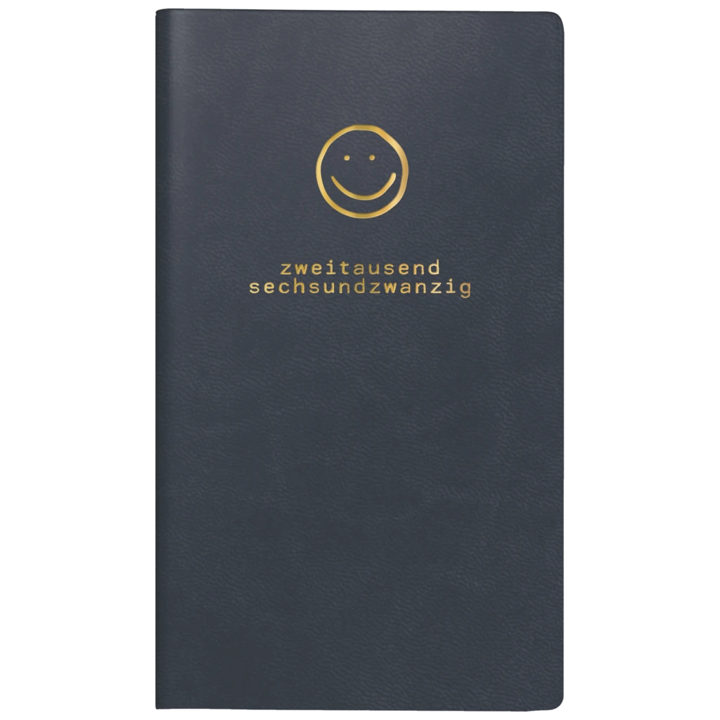 Taschenkalender Mod. Taschenplaner int. 2026 „Smile“ | A6, Kunstleder