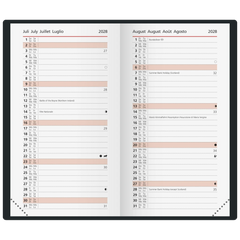 Taschenkalender Mod. Taschenplaner int. 2027 | A6, Kunststoff, schwarz