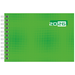 Taschenkalender Mod. Septimus 2026 | A6 quer, Papier, grün