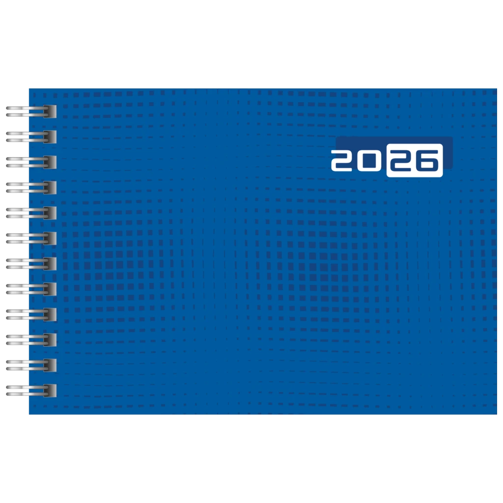 Taschenkalender Mod. Septimus 2026 | A6 quer, Papier, blau