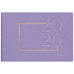 Taschenkalender Mod. Septimus 2026 „Lavender“ | A6 quer, Textil