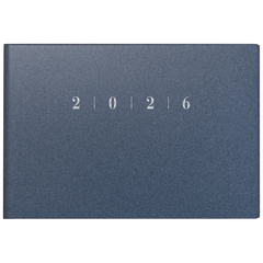 Taschenkalender Mod. Septimus 2026 | A6 quer, Kunststoff, blau