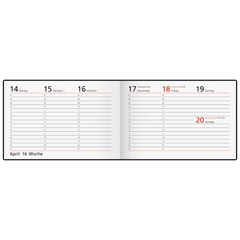 Taschenkalender Mod. Septimus '25 | A6 quer, Kunststoff, grau