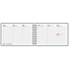 Taschenkalender Mod. Septimus 2027 | A6 quer, Kunstleder, grau