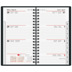Taschenkalender Mod. Taschenplaner int. 2027 | A6, Kunstleder, rot