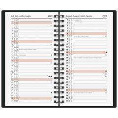 Taschenkalender Mod. Taschenplaner int. 2027 | A6, Kunstleder, rot