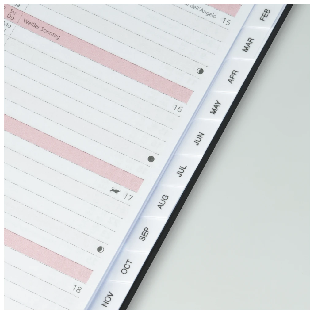 Taschenkalender Mod. Taschenplaner int. 2027 | A6, Kunstleder, rot