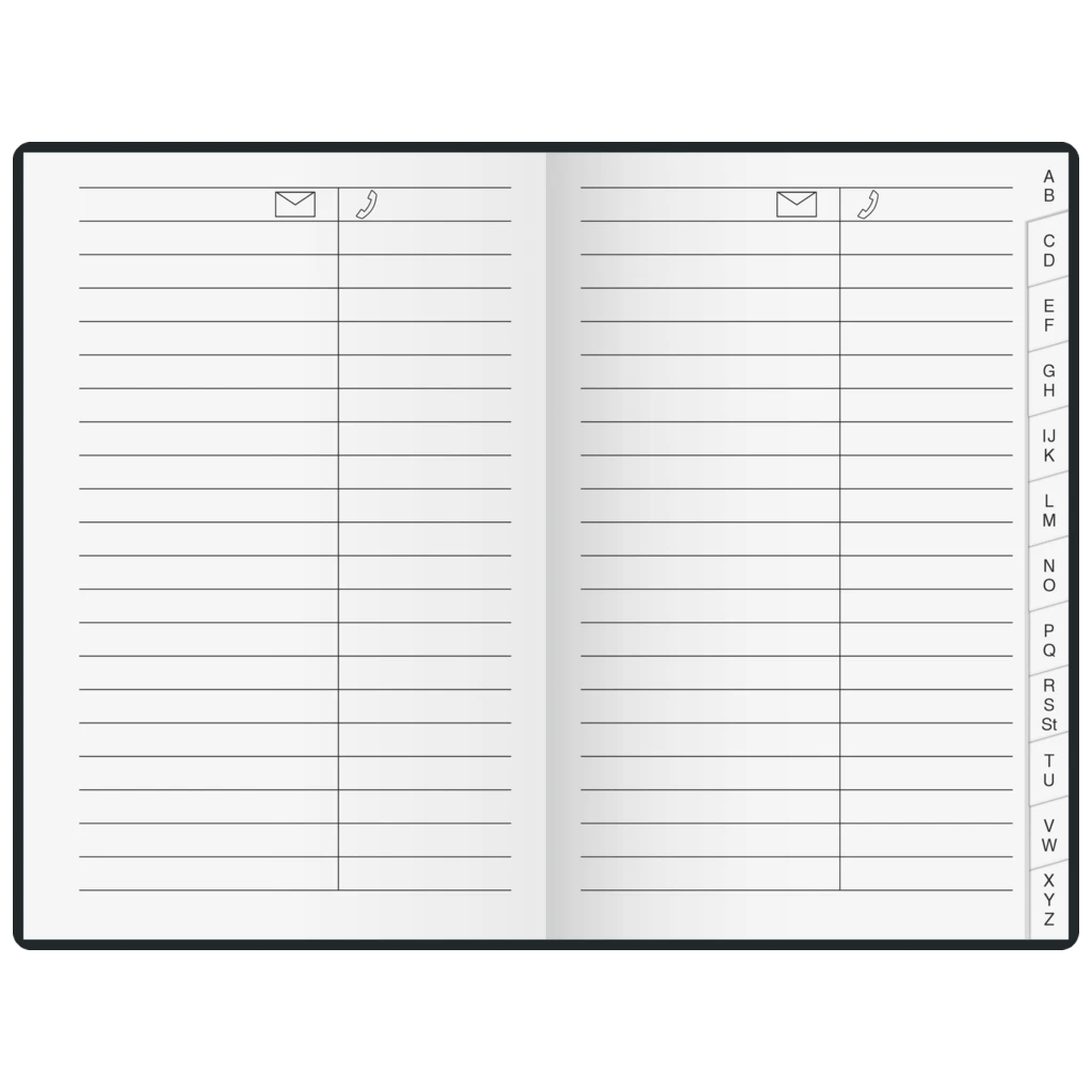 Taschenkalender Mod. perfect/Technik I 2027 | A6, Kunstleder, schwarz