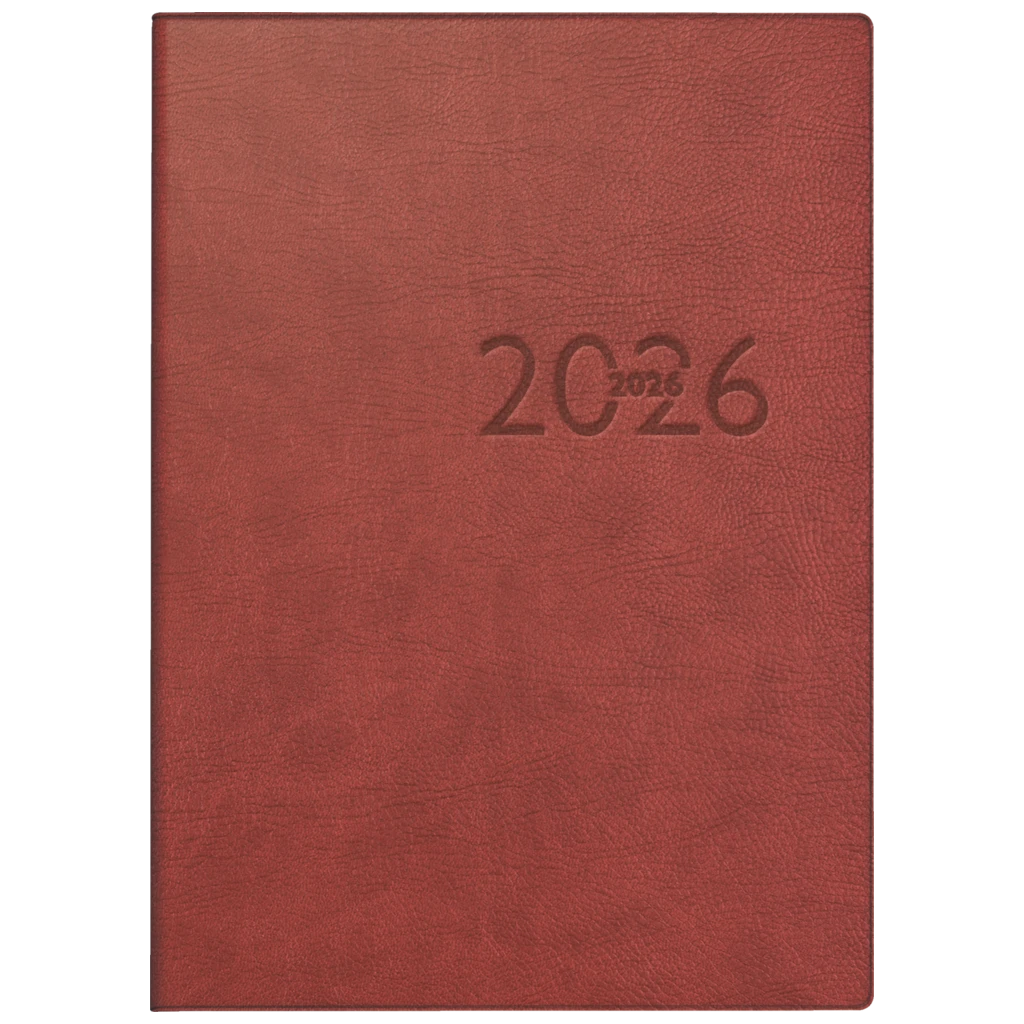 Taschenkalender Mod. perfect/Technik I 2026 | A6, Kunstleder, bordeaux