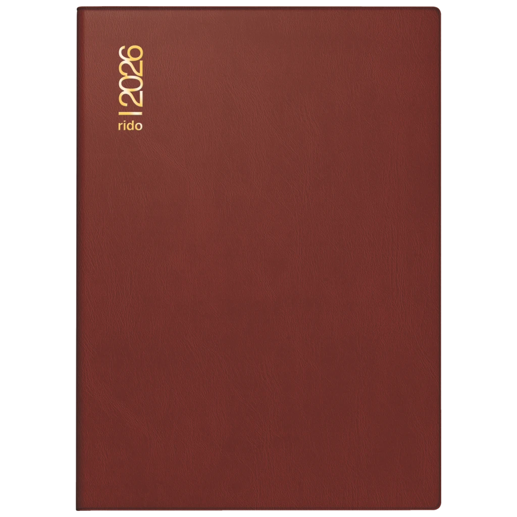 Taschenkalender Mod. Technik II 2026 | A6, Kunststoff, bordeaux