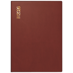 Taschenkalender Mod. Technik II 2026 | A6, Kunststoff, bordeaux