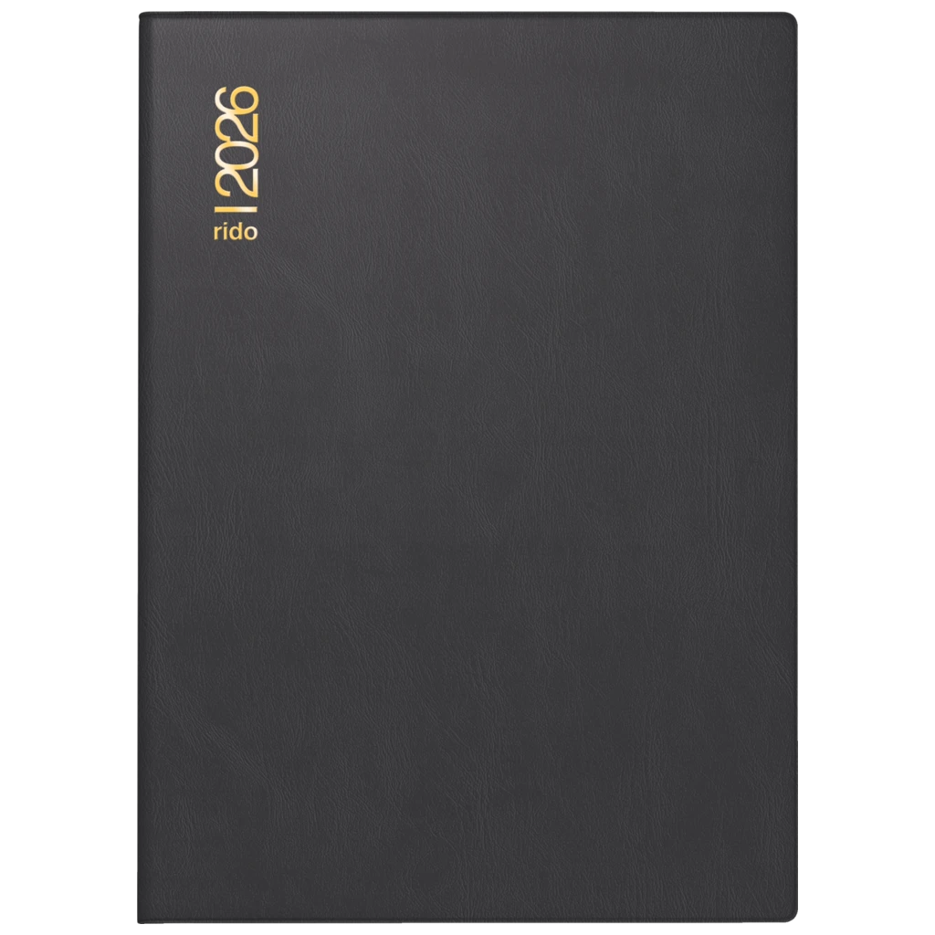 Taschenkalender Mod. Technik II 2026 | A6, Kunststoff, schwarz