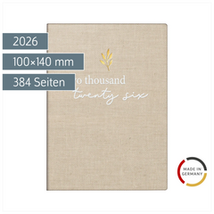 Taschenkalender Mod. Technik III 2026 „Icecoffee“ | A6, Textil