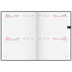 Taschenkalender Mod. Technik II 2026 „Carbon“ | A6, Kunstleder