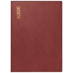 Taschenkalender Mod. Technik III 2026 | A6, Kunststoff, bordeaux